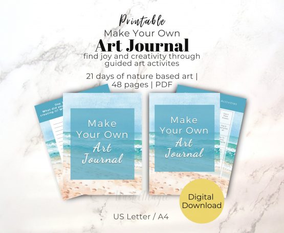 Printable Make Your Own Art Journal | Art journal printable | Guided art activities printables | Art journal printables pdf | shop.washimagic.com