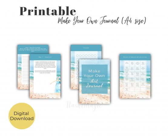Printable Make Your Own Art Journal | Art journal printable | Guided art activities printables | Art journal printables pdf | shop.washimagic.com